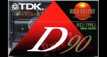 Audio Cassette Tape TDK D-90 normaal Position type I - Uiterst geschikt voor alle opnamedoeleinden / Sealed Blanco Cassettebandje / Cassettedeck
