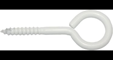 schroefoog 3.5x25mm 6 stuks wit