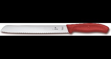 Victorinox Swiss Classic Broodmes - 21cm - RVS/PP Kunststof - Rood