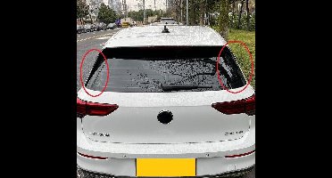 Achterraam Spoiler Geschikt Voor Golf 8 VIII ETsi Tsi Tdi Gti Gtd R20 glans zwart
