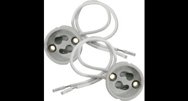 GU10 fitting + 15 cm snoer - Set van 2 stuks