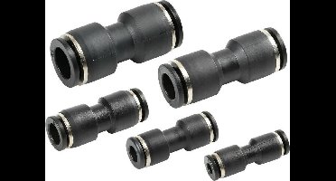 Luchtslangkoppelingen (set van 5 stuks) - Ø 4, 6, 8, 10, 12 mm