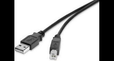 Renkforce USB-kabel USB 2.0 USB-A stekker, USB-B stekker 30.00 cm Zwart Vergulde steekcontacten