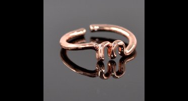 Gading® Dames Ring met letter "M" - vrouwen Rosegouden letter Ring- Vriendschapsring - Relatie Ringen
