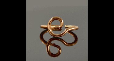 Gading® Dames Ring met letter "E"- vrouwen Rosegouden letter Ringen- Vriendschapsring - Relatie Ringen