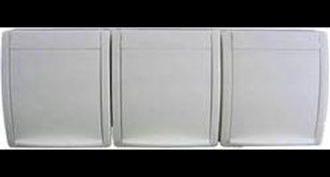 Busch-Jaeger 2300/3 EW-54 Ocean (opbouw) Wandcontactdoos drievoudig spatwaterdicht Wit