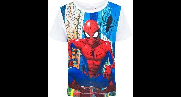 Marvel Spiderman T-shirt - wit - maat 92/98 (3 jaar)
