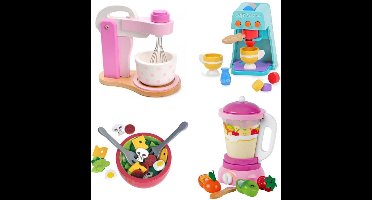 Mentari Keukenmachine set met espresso-mixer-blender en salade kom u krijgt 4 assorti geleverd.