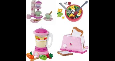 Mentari Keukenmachine set met broodrooster-blender koffiezetapparaat set en salade kom u krijgt 4 assorti geleverd.