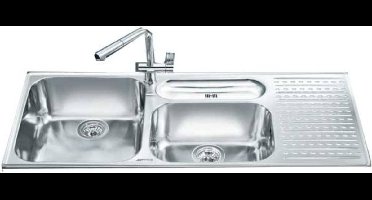 Smeg LTS116D-2 Spoelbak RVS Opbouw