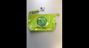 Pennenzak met smiley - groen