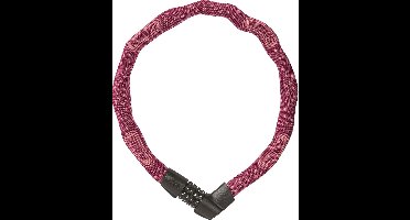ABUS kettingslot Tresor 1385/75 Cherry Heart – cijferslot van gehard staal – 6 mm dikke vierkante ketting – ABUS-Security Level 6 – 75 cm – rood