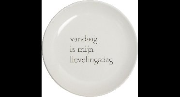 Gusta Genieters Borden 20 cm Lievelingsdag/ Hond - set van 2