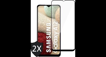 Screenprotector geschikt voor Samsung A12 - 2x FullGuard Glas Screen Protector