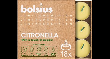 Bolsius - Citronella - Geurtheelichten - 144 stuks