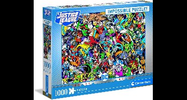 Clementoni - Puzzel 1000 Stukjes Impossible DC Justice League, Puzzel Voor Volwassenen en Kinderen, 14-99 jaar, 39599