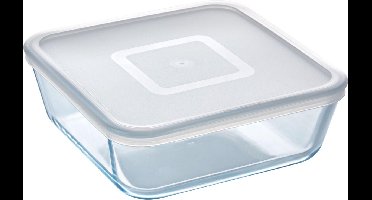 Pyrex - Cook & Freeze Schaal Vierkant met Deksel 20 x 20cm - Transparant