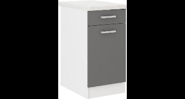 ULTRA Keukenonderstel L 40 cm inclusief werkblad - grijs