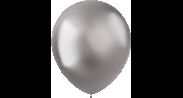 Folat - ballonnen Intense Chrome Silver 33 cm - 50 stuks