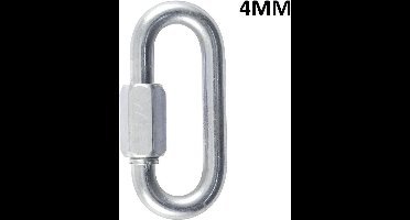 Quick link - 4 mm - gegalvaniseerd - schroef lock - 4 stuks