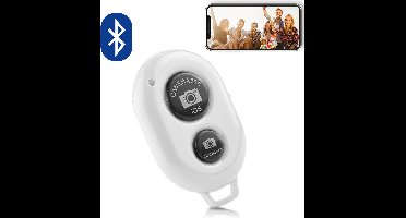 MOJOGEAR Bluetooth remote shutter - Afstandsbediening voor smartphone camera — Compatibel met Android / iOS / Windows Phone – Wit