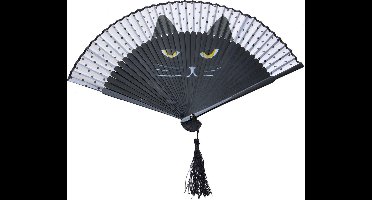 Melady Handwaaier 20 cm Zwart Papier Kat Spaanse Waaier Chinese Waaier