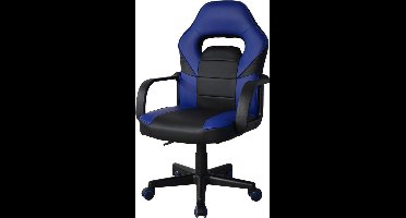 Gamestoel Thomas junior - bureaustoel gaming stijl - hoogte verstelbaar - zwart blauw