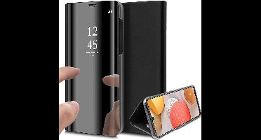 Hoesje geschikt voor Samsung Galaxy A42 - Book Case Spiegel Zwart