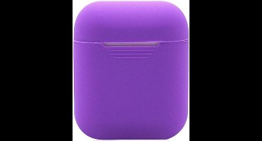 Siliconen Bescherm Hoesje Cover voor Apple AirPods Case -Airpods Hoesje Siliconen Case Paars (Paars)