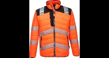 Portwest PW3 Hi-Vis gewatteerd Jack PW371 - Oranje/Zwart - L