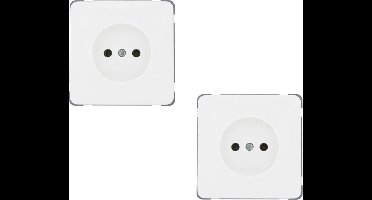 PEHA wandcontactdoos | serie Standaard | zonder randaarde | inbouw | wit | DUOPACK 2 STUKS