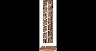 Wijnrek - Hout - Metaal - Staand - 6 fles - 100cm