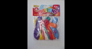 Ballonnen cijfer 8 no. 12 eenzijdig 1 zakje met 8 stuks