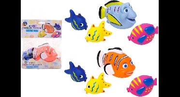 Eddy Toys Badvissen Set Blauw Per 4