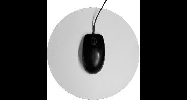 IVOL Muismat rond 26 cm Wit - Bureau onderlegger