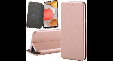 Hoesje geschikt voor Samsung Galaxy A42 - Book Case Kunstleer ThinShield Roségoud