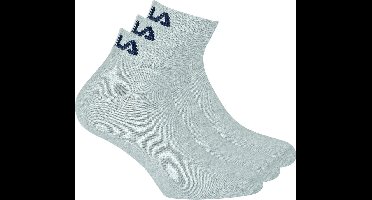 Fila Quarter Plain Enkelsokken - 3 pack - Grijs - maat 35-38 - 3x 3pack - 9 stuks