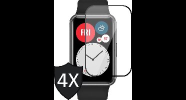 Screenprotector geschikt voor Huawei Watch Fit - Full Screen Protector - 4 Stuks