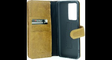 Pierre Cardin Bruin hoesje voor Samsung Galaxy S20 Ultra - Book Case - Echt leder
