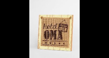 Paper Dreams Bordje Oma 20 Cm Hout Naturel