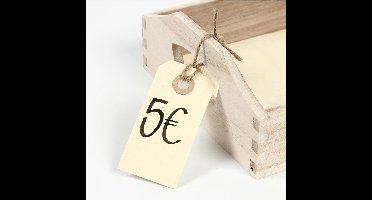Manilla-labels, afm 3x6 cm, 250 gr, crème, 30 stuk/ 1 doos