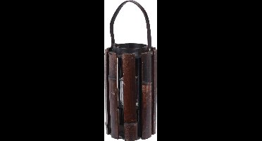 Lantaarn bamboe met hendel 35x21cm