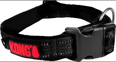 Kong halsband hond nylon zwart