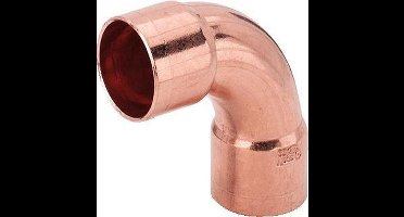 VSH Roodkoperen bocht 90° - 2x inwendig capillair - 22 mm - nr 5090