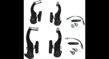 Alhonga kwaliteit Remmen V-Brake HJ-811AD Aluminium Zwart Voor en achter set