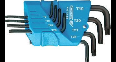 Gedore H 43 TX 8-delige Stiftsleutelset voor inwendige TORX schroeven - T9-T40