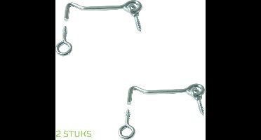 STARX windhaak - 60 mm - Verzinkt - Met sluitoog - 2 STUKS