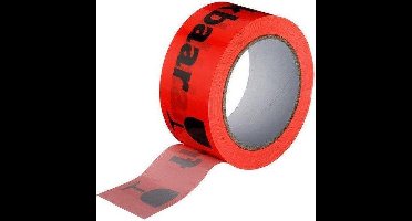 1 rol - PP Tape bedrukt: "breekbaar" 50mm x 66mtr