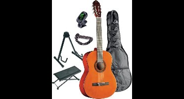 Compleet gitaarset - (Meegeleverd: gitaar + hoes + standaard + voetsteun + klem + stemapparaat) - gitaar volwassenen - gitaar capo - gitaar accessoires