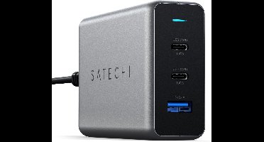 Satechi 100W USB-C PD GaN Compact Charger - Grijs